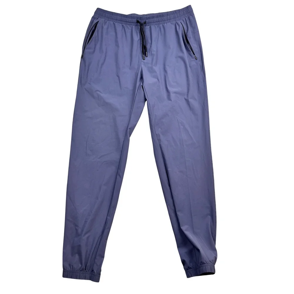 UNRL Apex Pants Mens Large Blue Gray Tapered Joggers Athletic Activewear READ